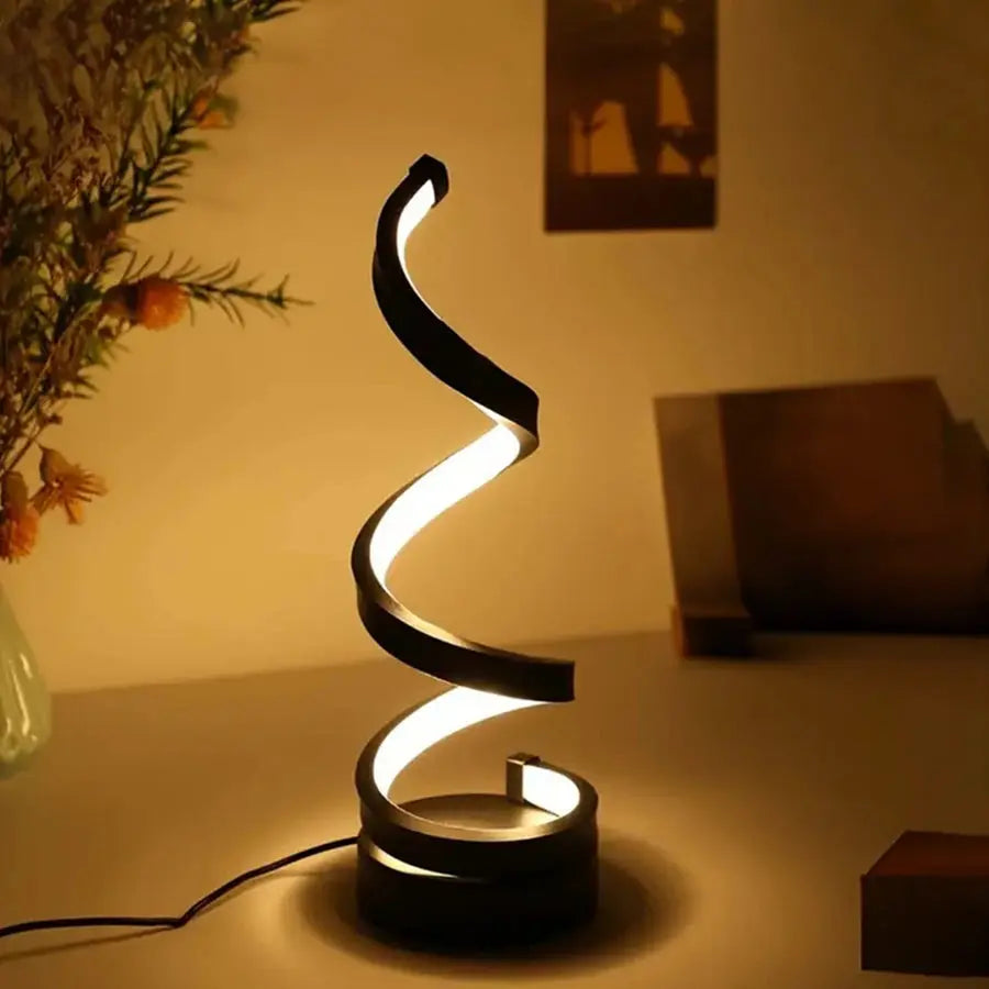 LumiSpirale - Lampe de Bureau Moderne à Intensité Réglable - Rynova