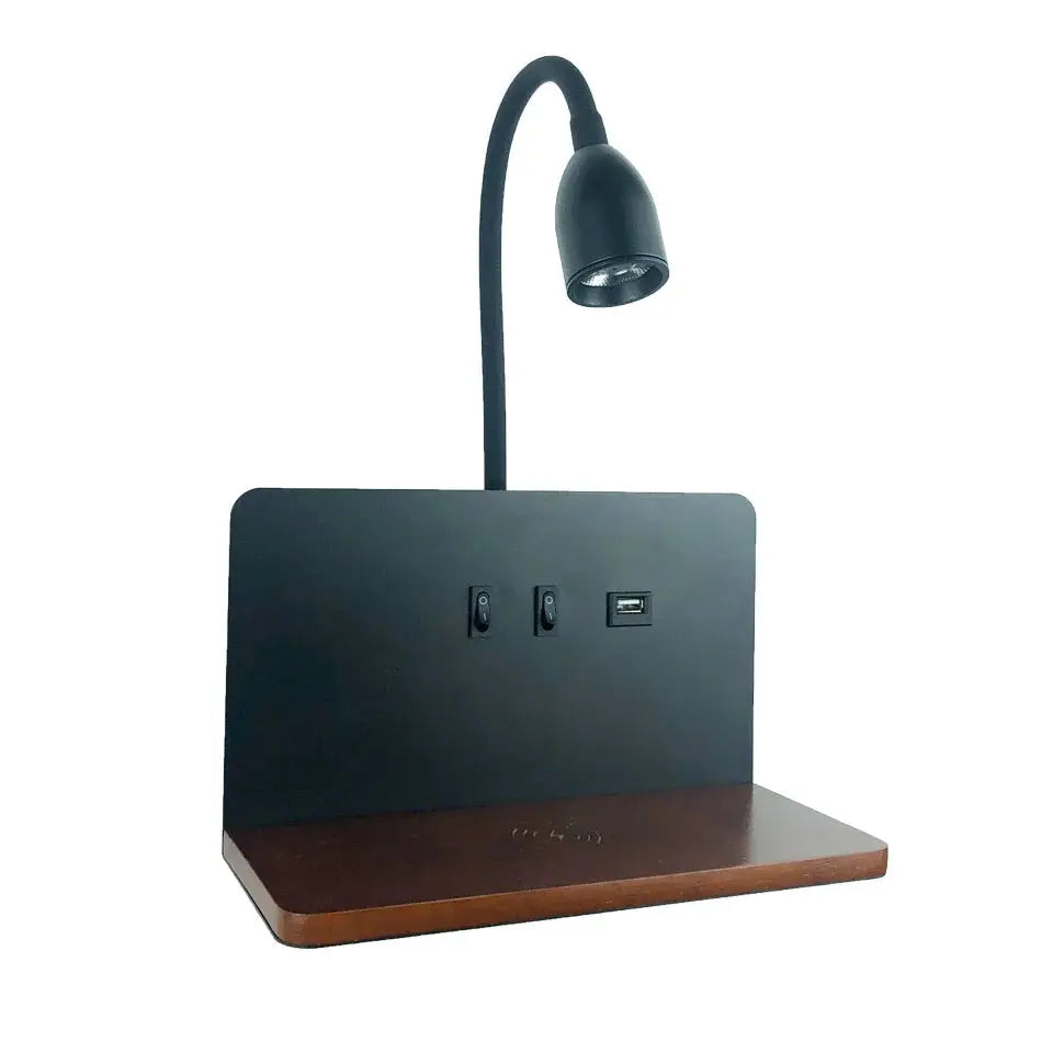 LumiCharge | Applique Murale LED avec USB et Charge Sans Fil - Rynova