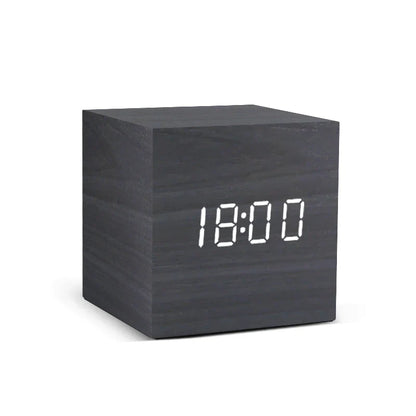 ClimaHorloge – Horloge LED en bois avec affichage de la température et contrôle sonore - Rynova