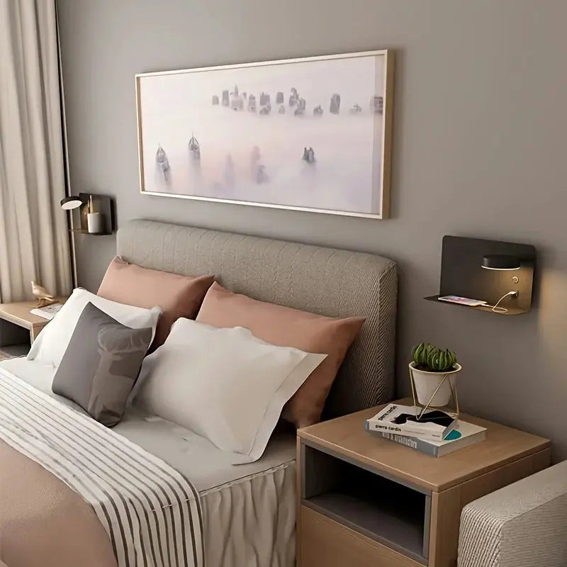 Lumière Élégante - Lampe de Chevet avec Port USB pour un Confort Moderne - Rynova