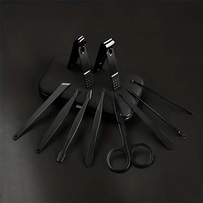 KitManucurePro - Trousse de Coupe-Ongles Professionnelle 7-24pcs Ultra-Affûtée pour Hommes et Femmes - Soins Solides de Pédicure - Rynova