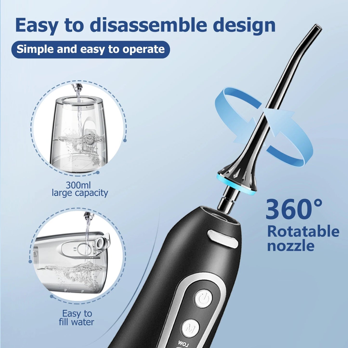 AquaSourire - Irrigateur Oral Rechargeable par USB - Rynova
