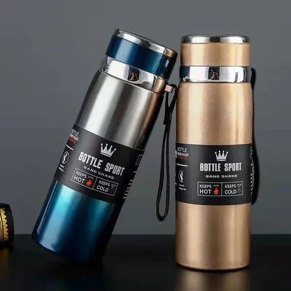 Thermos en acier inoxydable 1L – Bouteille isotherme pour garder l'eau froide et chaude, thé, café - Rynova