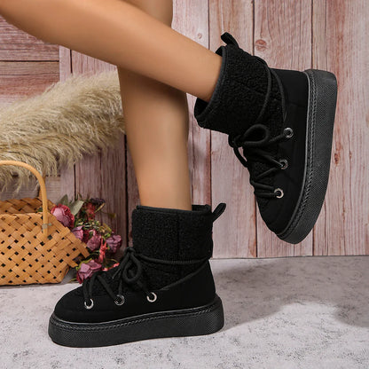 HiverChic - Bottes courtes en laine confortables et antidérapantes - Rynova