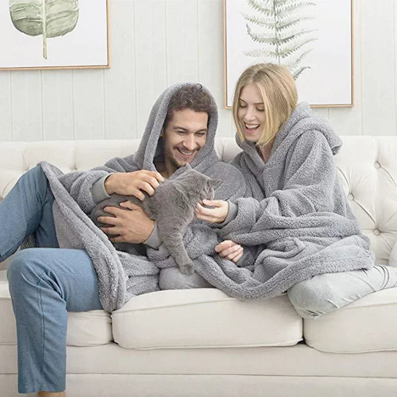 ChaleurÉlégante - Pull couverture en flanelle, pyjama - Rynova