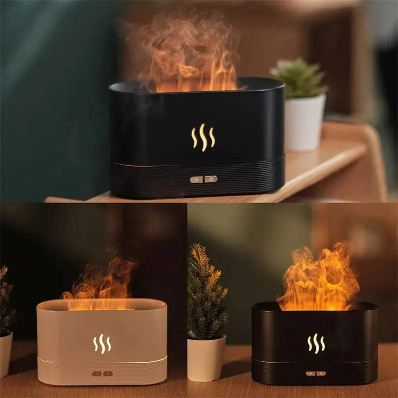 FlammeÉlégante - Lampe de Nuit LED avec Diffuseur d'Arômes - Rynova