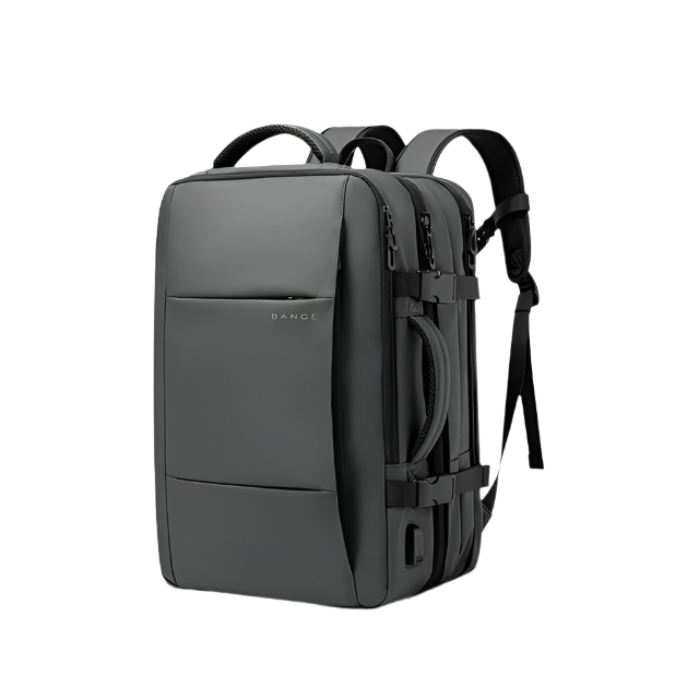 Sac à Dos de Voyage BANGE Pro – Grand Sac Étanche avec Port USB, Extensible, Capacité 17.3 pouces, Sac à Dos d’Affaires pour Homme - Rynova
