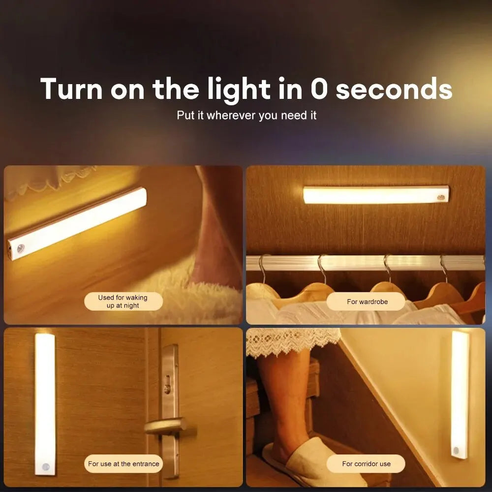 LumiBar – Lampe LED Rechargeable avec Détecteur de Mouvement et Luminosité Ajustable - Rynova