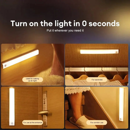 LumiBar – Lampe LED Rechargeable avec Détecteur de Mouvement et Luminosité Ajustable - Rynova
