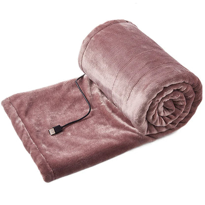ChaudSoft - Couverture Électrique USB 99x79 cm avec 3 Niveaux de Chauffage - Rynova