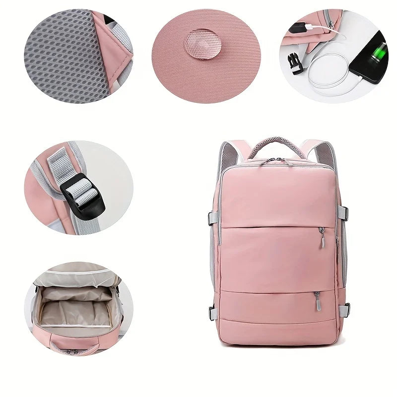 Sac à Dos Femme Voyage Multi-Fonction avec Rangement pour Chaussures et Séparation Étanche - Rynova