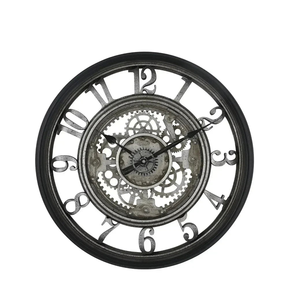 Horloge MétalGear – Design Industriel avec Chiffres Arabes et Engrenages Mobiles - Rynova