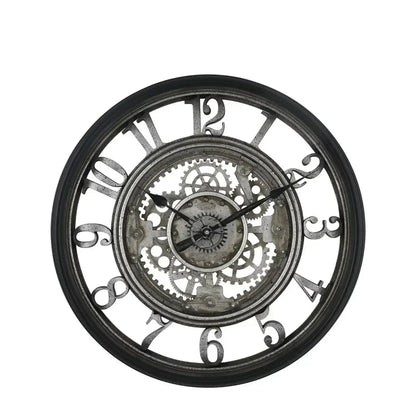 Horloge MétalGear – Design Industriel avec Chiffres Arabes et Engrenages Mobiles - Rynova