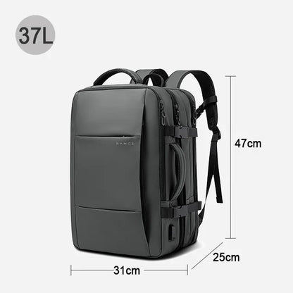Sac à Dos de Voyage BANGE Pro – Grand Sac Étanche avec Port USB, Extensible, Capacité 17.3 pouces, Sac à Dos d’Affaires pour Homme - Rynova