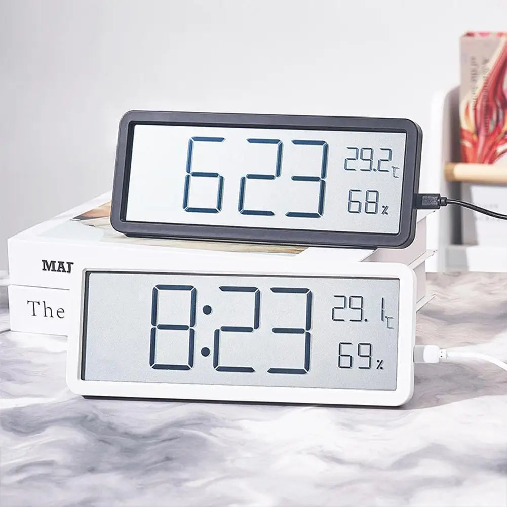 TechHorloge – Horloge Murale Numérique Multifonction avec Affichage LCD - Rynova