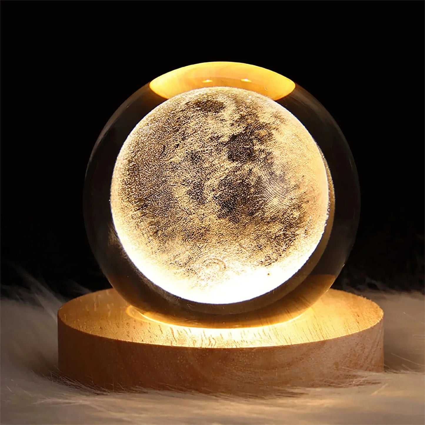 GALAXIE Éblouissante - Lampe à Crystal 3D avec Projections Planétaires - Éclairage USB Ambiance Cozy - Rynova