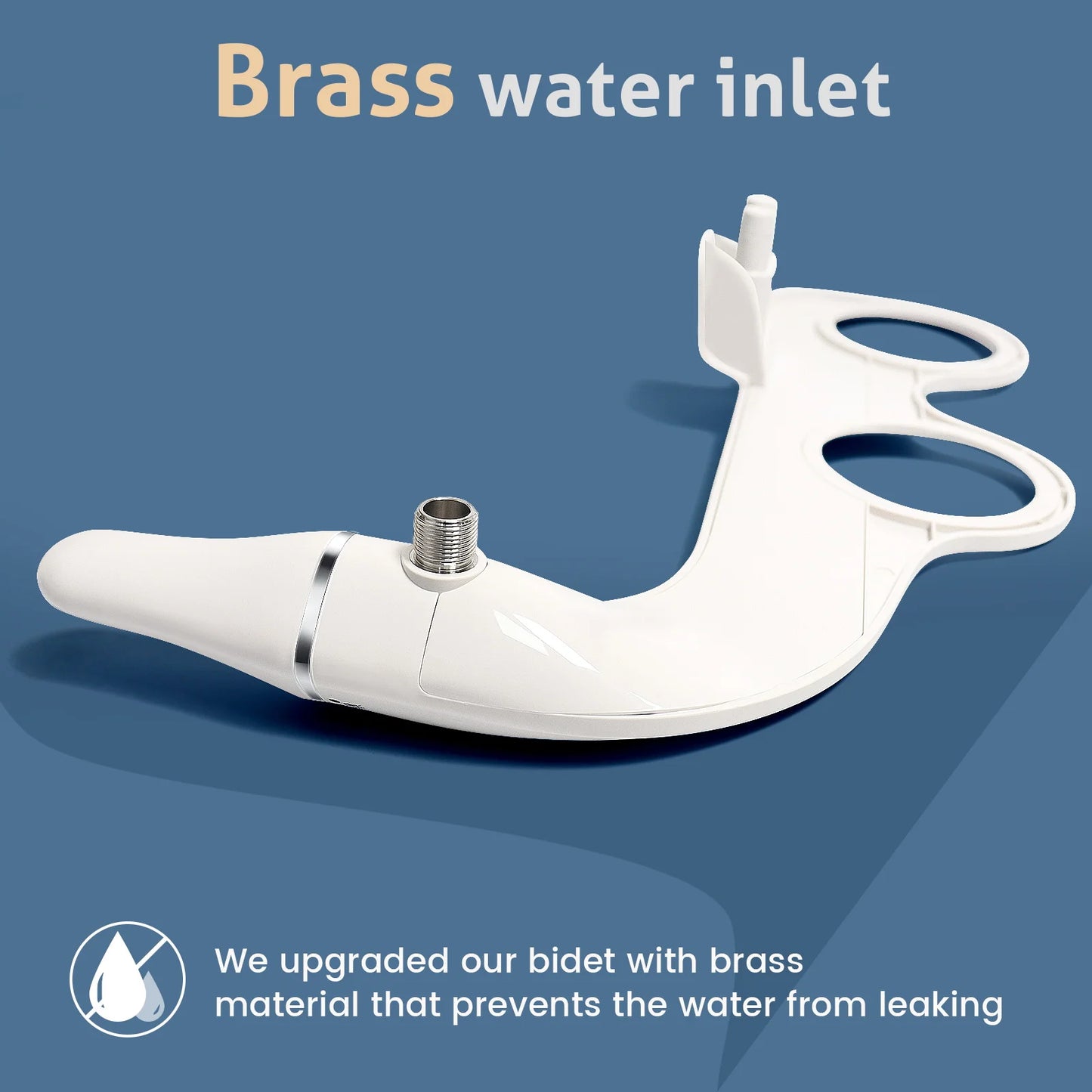 SAMODRA - Attache Bidet Ultra Mince pour Siège de Toilette - Double Buse, Pression d'Eau Réglable, Non Électrique - Rynova