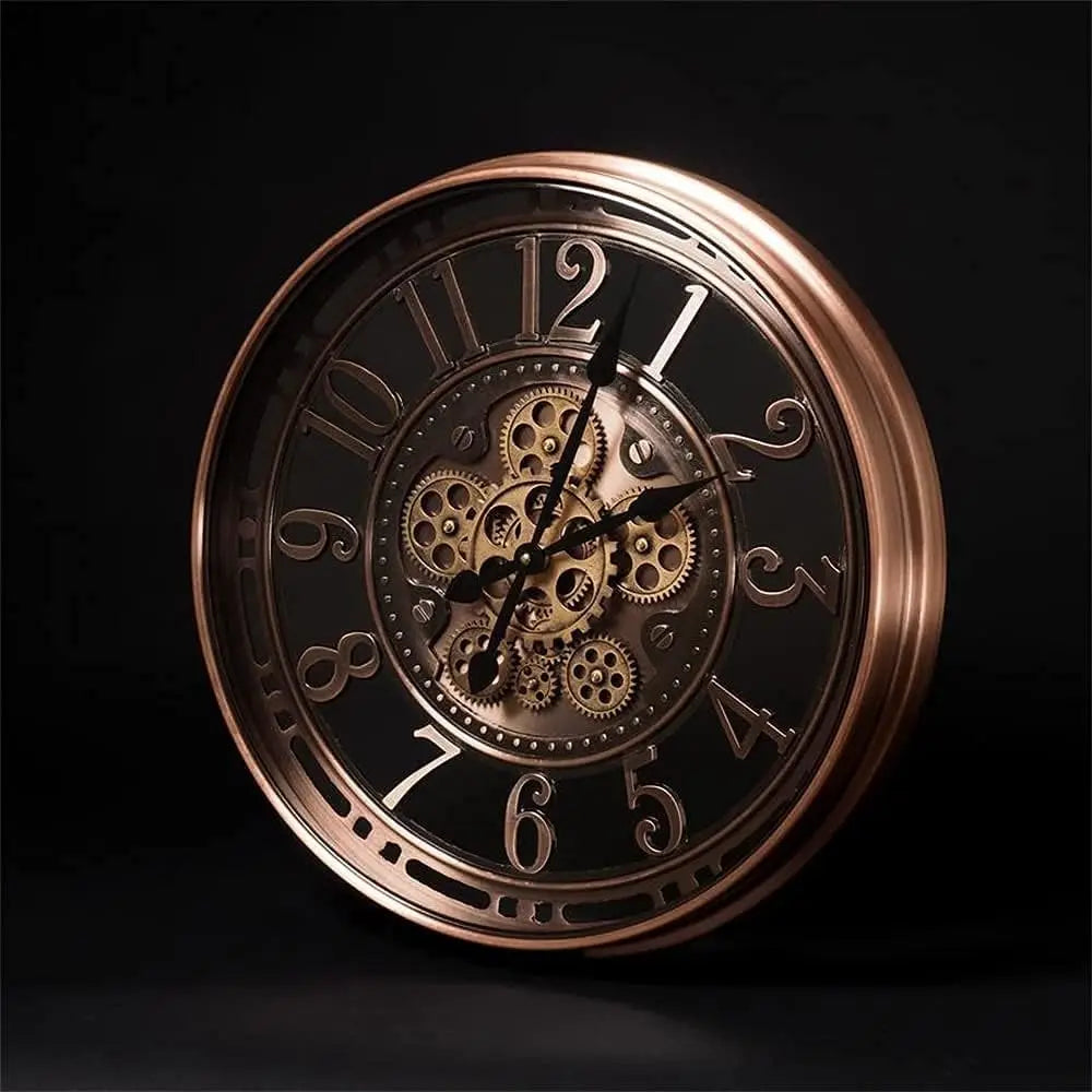 Horloge Vintage Cuivre – Élégance Industrielle pour Bureau et Maison - Rynova