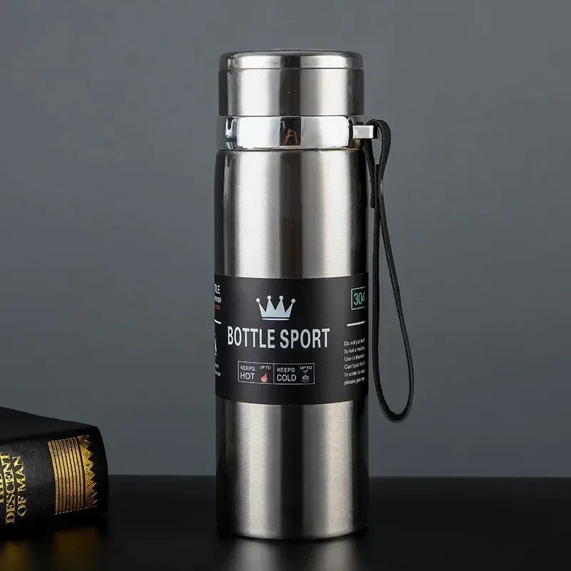 Thermos en acier inoxydable 1L – Bouteille isotherme pour garder l'eau froide et chaude, thé, café - Rynova