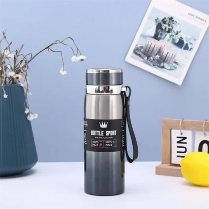 Thermos en acier inoxydable 1L – Bouteille isotherme pour garder l'eau froide et chaude, thé, café - Rynova
