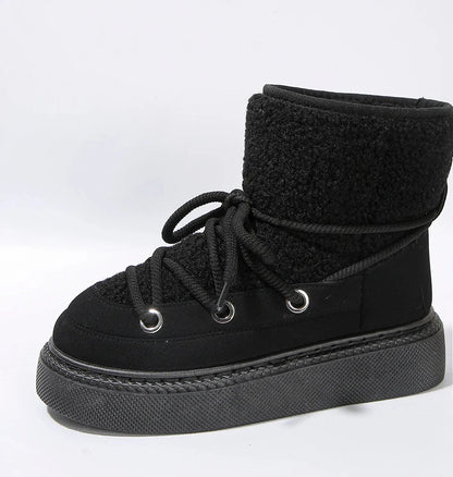 HiverChic - Bottes courtes en laine confortables et antidérapantes - Rynova