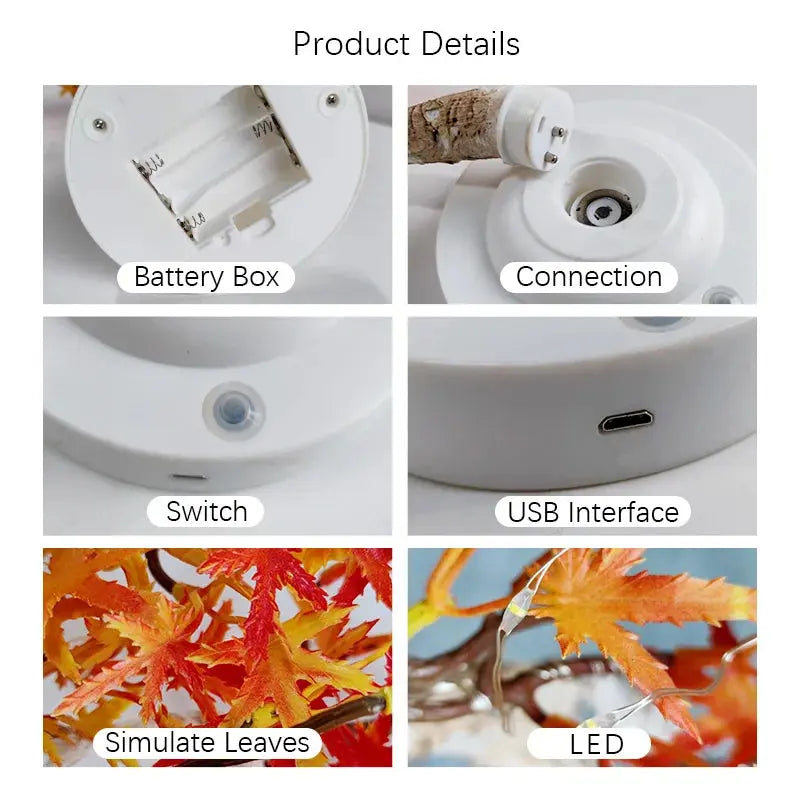 Érable Éclairé - Lampe Bonsaï LED Décorative - Rynova