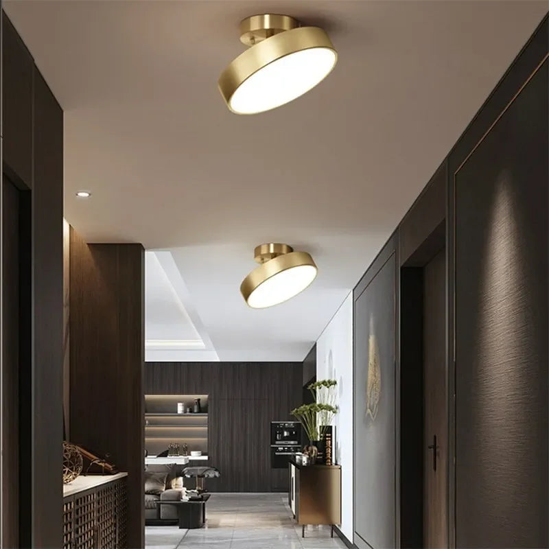 ÉclatCuivre – Lustre Cuivre Rond pour Entrée et Chambre - Rynova