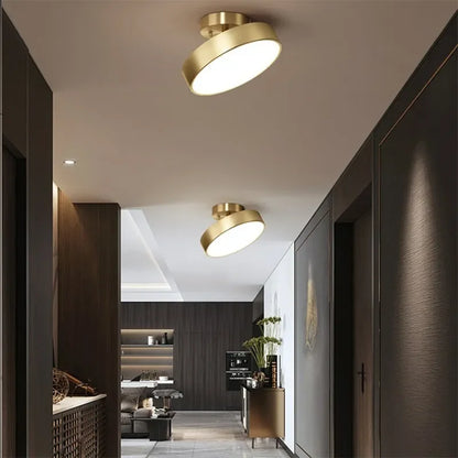 ÉclatCuivre – Lustre Cuivre Rond pour Entrée et Chambre - Rynova