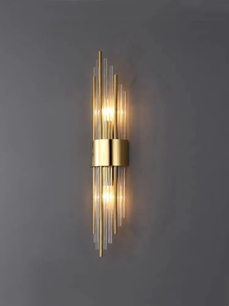 Éclat Doré - Applique Murale Moderne en Verre et Or - Rynova