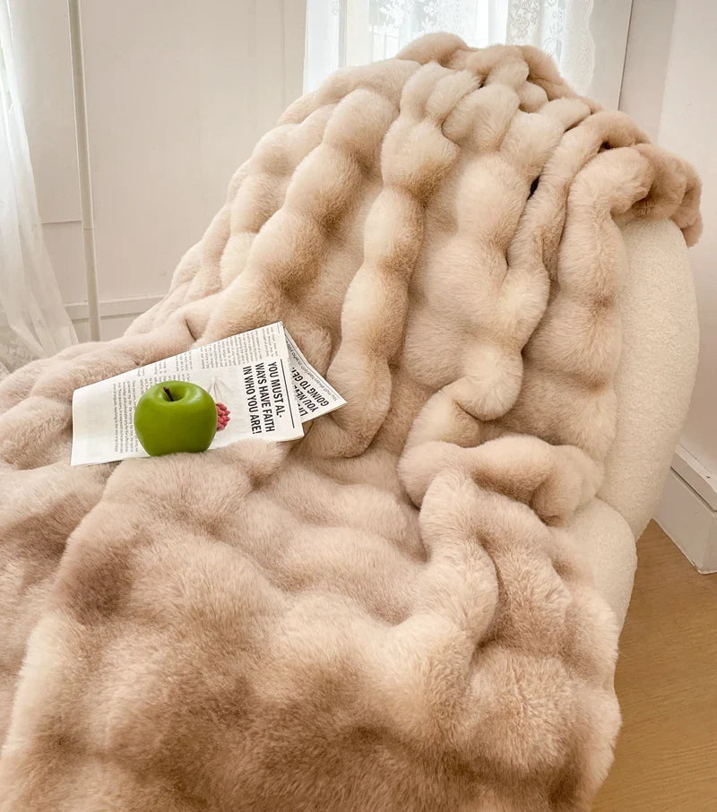 Luxétoile - Plaid en Fourrure Douce pour Lit et Salon - Rynova