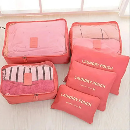 VoyageOrganisé – Set de 6 Sacs de Rangement de Voyage Grande Capacité pour Vêtements, Chaussures et Accessoires - Rynova