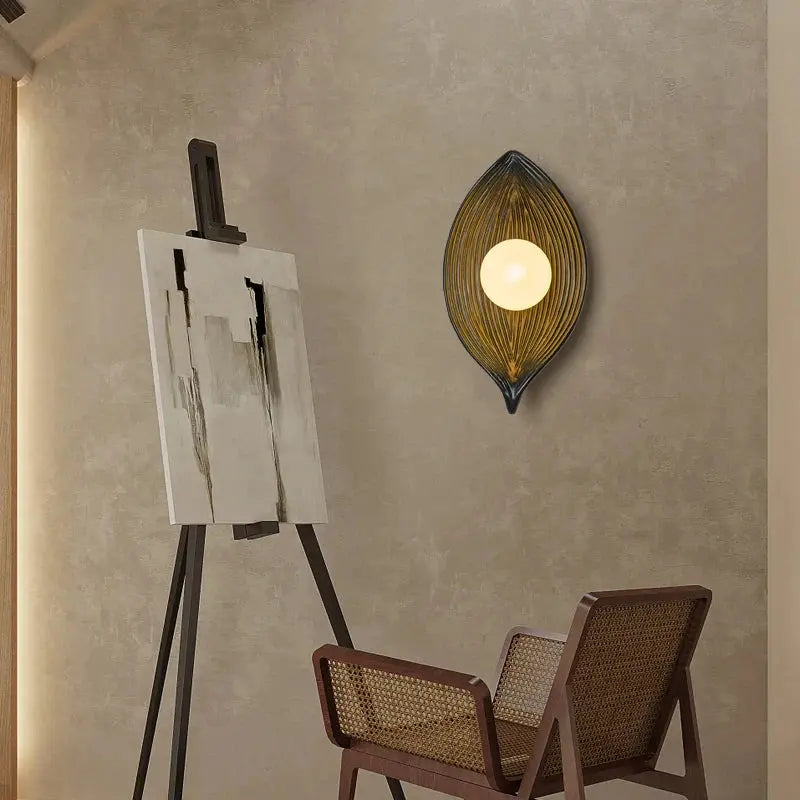 Feuill'Or - Applique Murale LED Feuille d'Or Élégante - Rynova