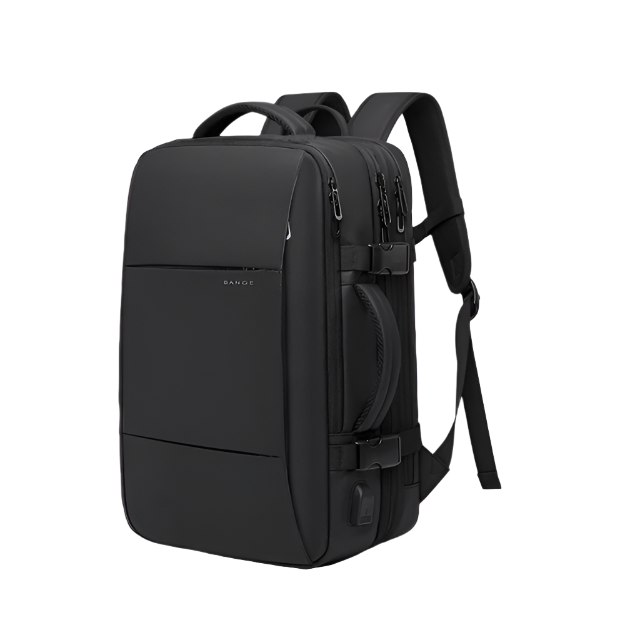 Sac à Dos de Voyage BANGE Pro – Grand Sac Étanche avec Port USB, Extensible, Capacité 17.3 pouces, Sac à Dos d’Affaires pour Homme - Rynova