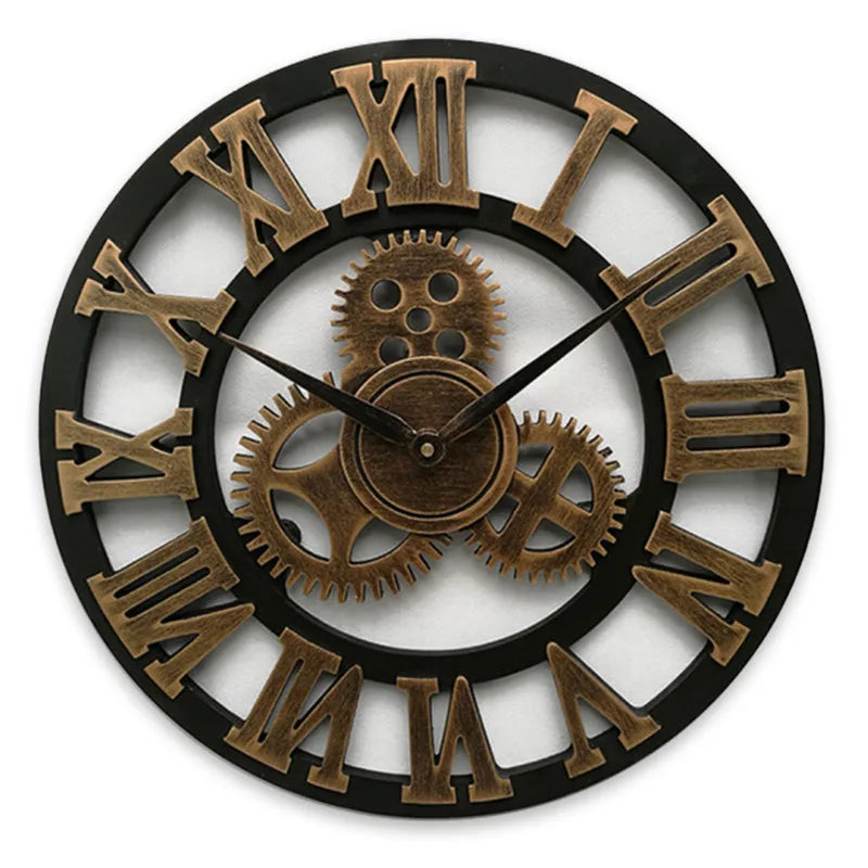 ÉpoqueBois – Horloge Murale Rétro en Bois au Style Européen - Rynova