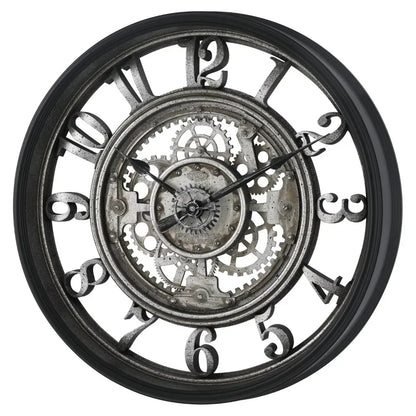 Horloge MétalGear – Design Industriel avec Chiffres Arabes et Engrenages Mobiles - Rynova