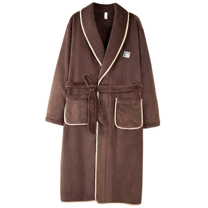LuxeChaud - Peignoir en Flanelle Douce et Chaude pour Homme - Rynova