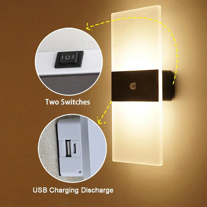 Lumière Éclatante - Applique Murale Tactile Rechargeable USB - Rynova
