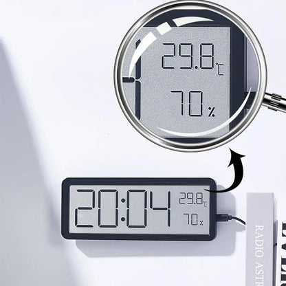 TechHorloge – Horloge Murale Numérique Multifonction avec Affichage LCD - Rynova