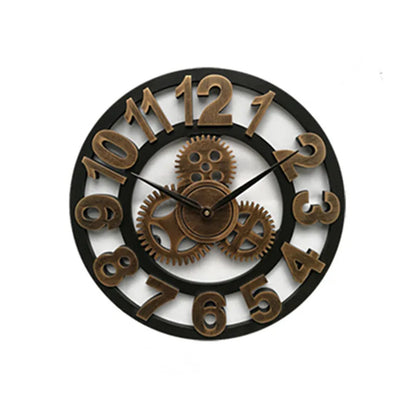 ÉpoqueBois – Horloge Murale Rétro en Bois au Style Européen - Rynova