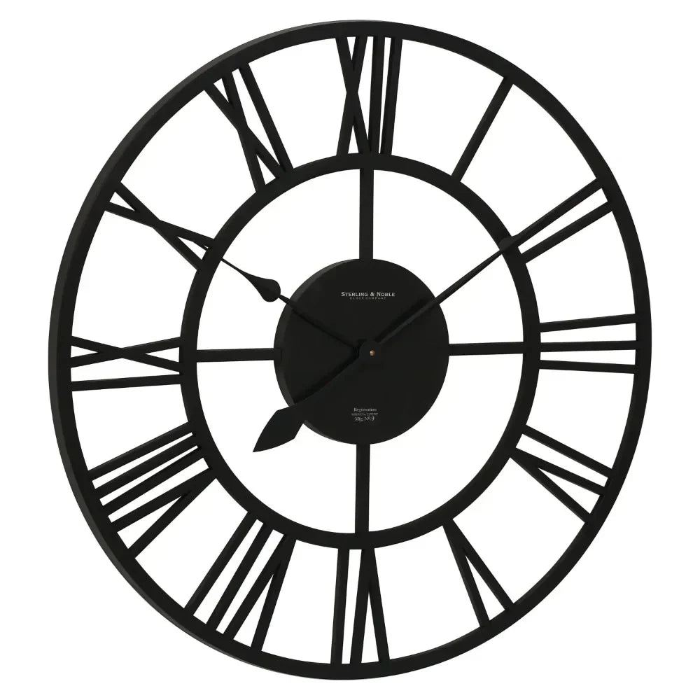 ÉléganceTemps – Horloge Murale Rétro avec Chiffres Romains, Style Ouvert - Rynova