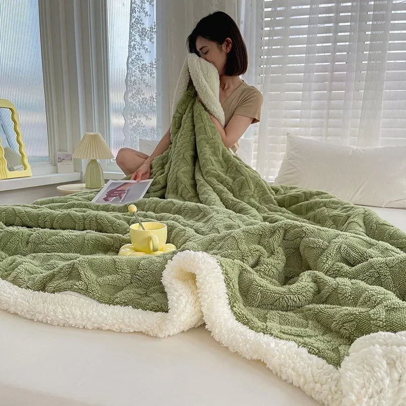 DouxMousse - Couverture Laineuse pour Canapé et Lit – Douceur et Confort Exceptionnels - Rynova