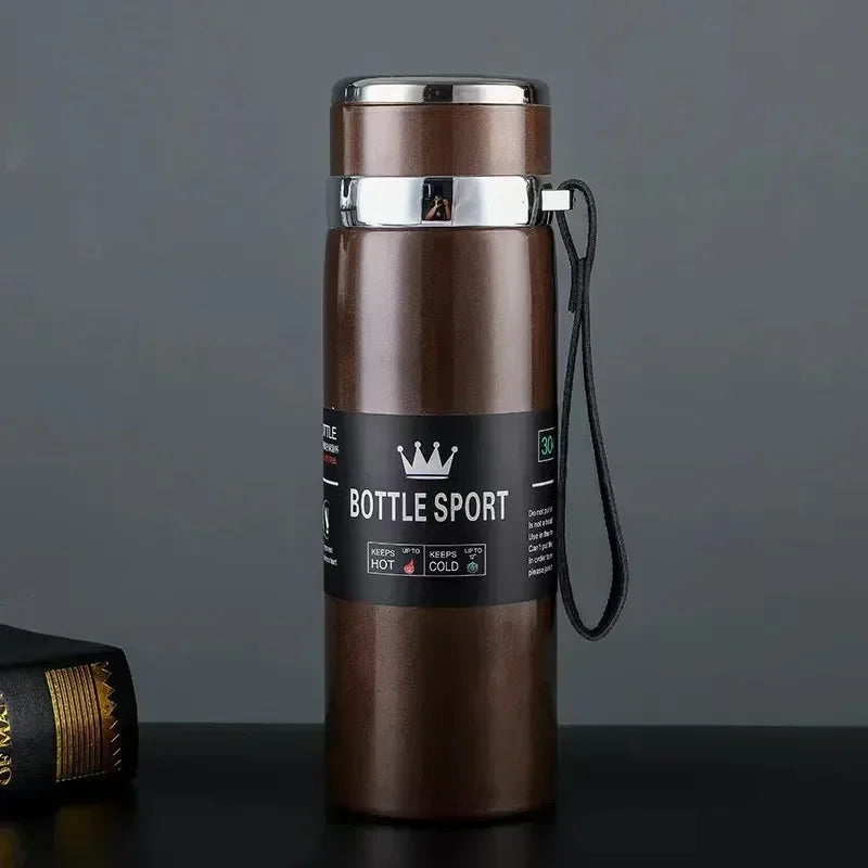 Thermos en acier inoxydable 1L – Bouteille isotherme pour garder l'eau froide et chaude, thé, café - Rynova