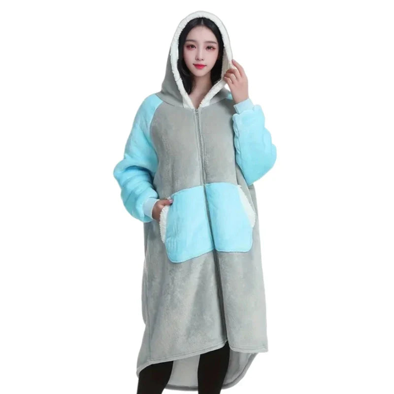 ChaudÉlégance - Sweatshirt à capuche zippé en polaire douce - Rynova