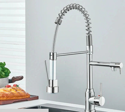 FlexiSteel – Robinet de Cuisine Pivotant 360° en Acier Inoxydable - Rynova