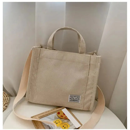 VeloutéTendance – Sac Fourre-Tout Femme en Velours Côtelé Compact et Élégant - Rynova