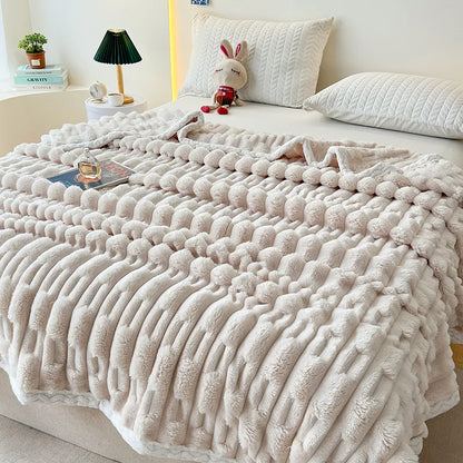 NordicLuxe - Couverture en Fourrure Imitation pour Lit et Salon - Rynova