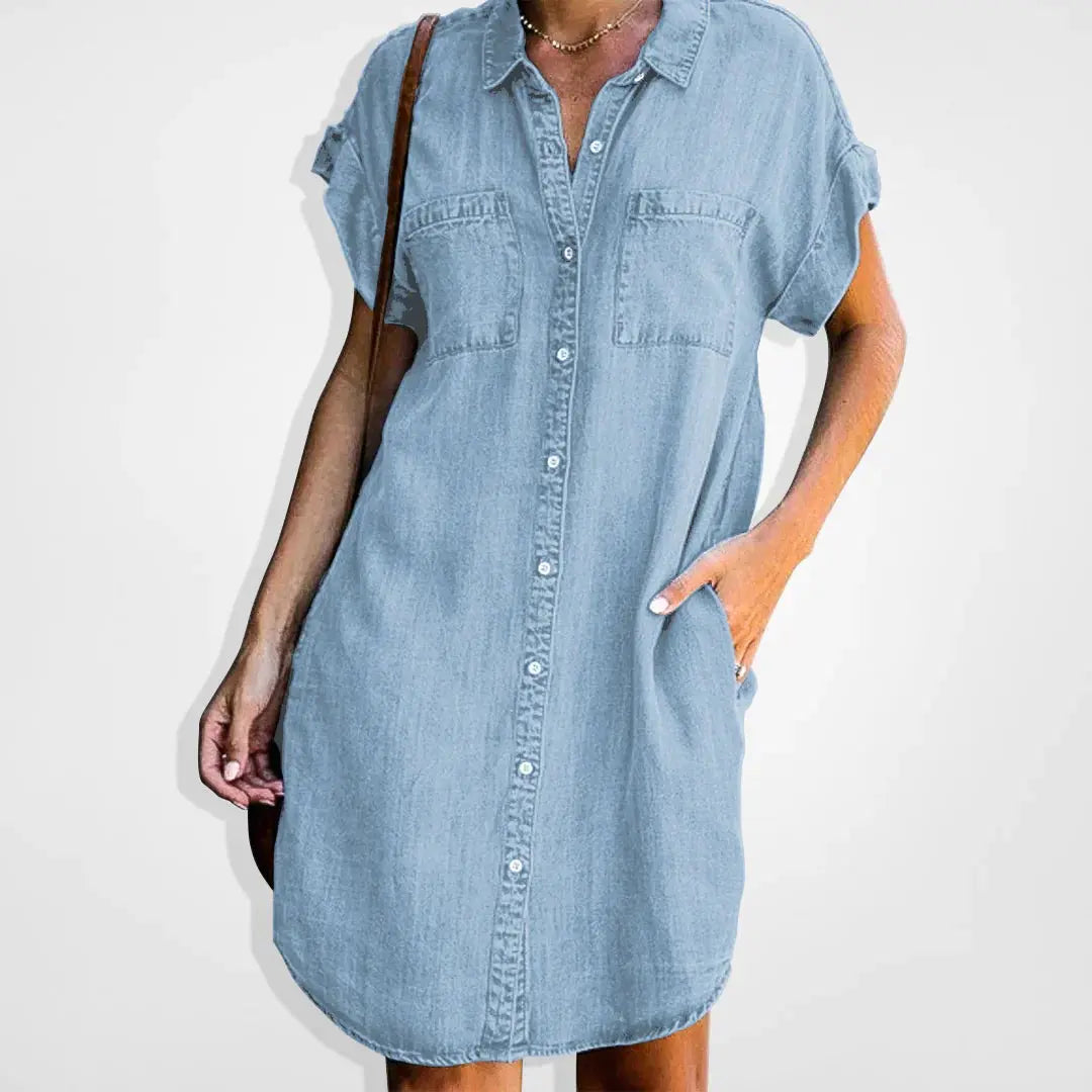 Luna - Robe en Jean | Confortable et Élégante - Rynova