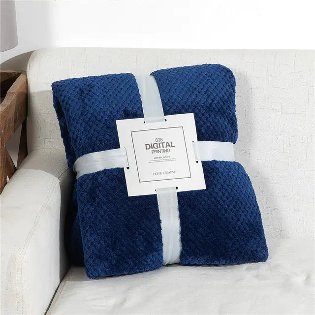 DouceHiver - Plaid Douillet en Flanelle pour Lit d'Hiver - Rynova
