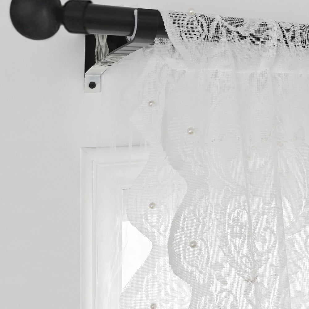 LaceÉclat - Rideau Transparent en Dentelle Blanche pour une Élégance Délicate - Rynova
