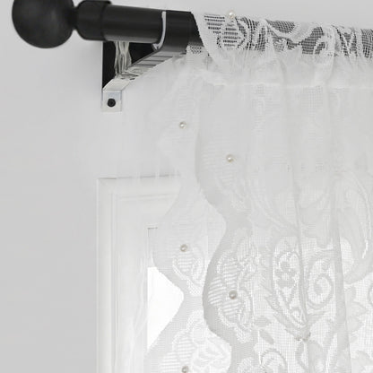 LaceÉclat - Rideau Transparent en Dentelle Blanche pour une Élégance Délicate - Rynova